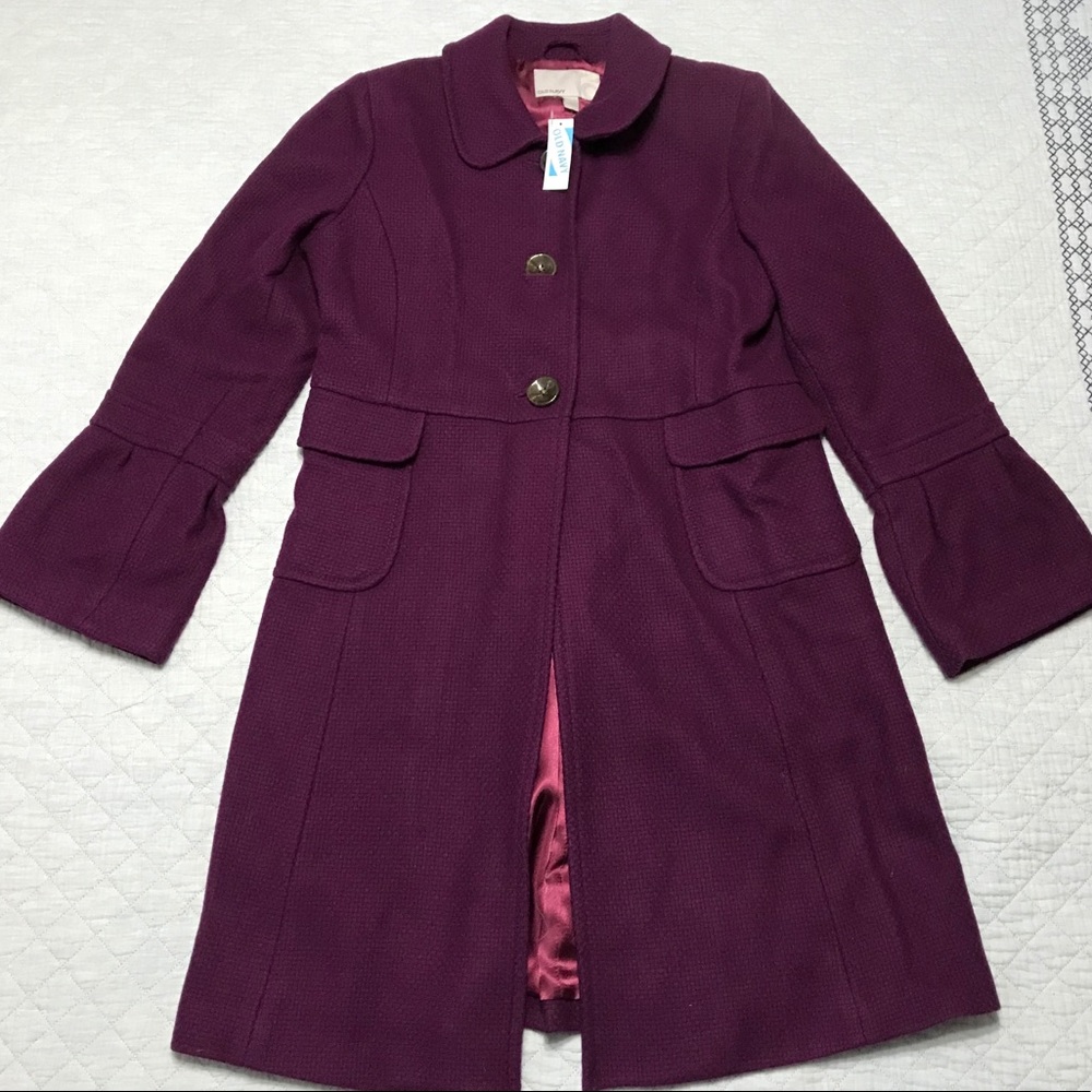 Purple wool coat